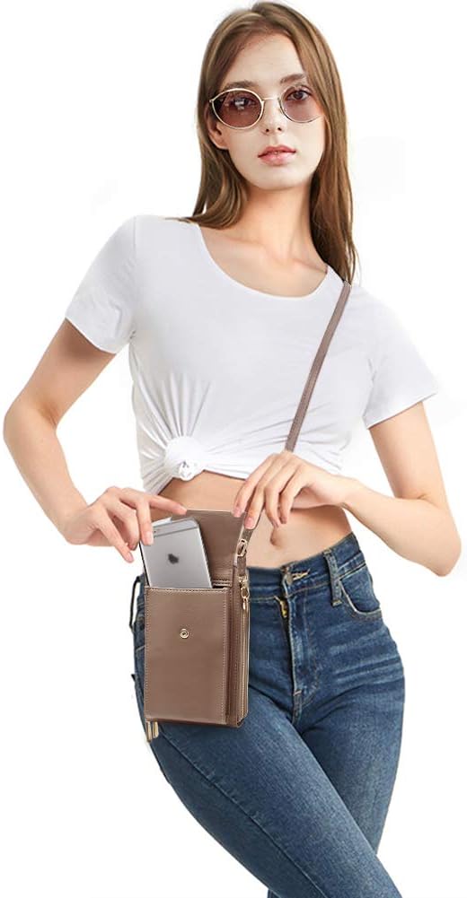 Small Crossbody Bag Cell Phone Purse Wallet with Credit Card Slots for Women