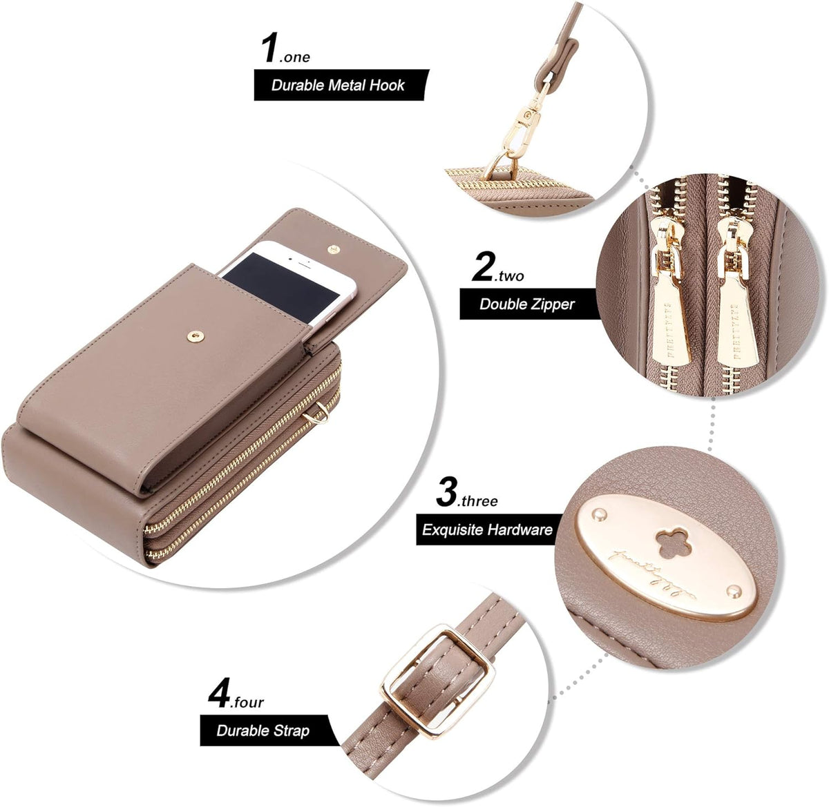 Small Crossbody Bag Cell Phone Purse Wallet with Credit Card Slots for Women