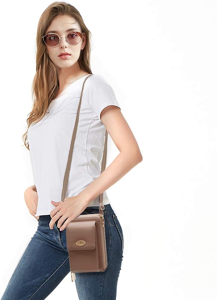 Small Crossbody Bag Cell Phone Purse Wallet with Credit Card Slots for Women