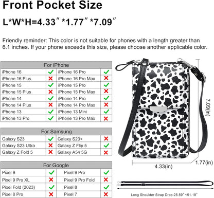 Small Crossbody Bag Cell Phone Purse Wallet with Credit Card Slots for Women