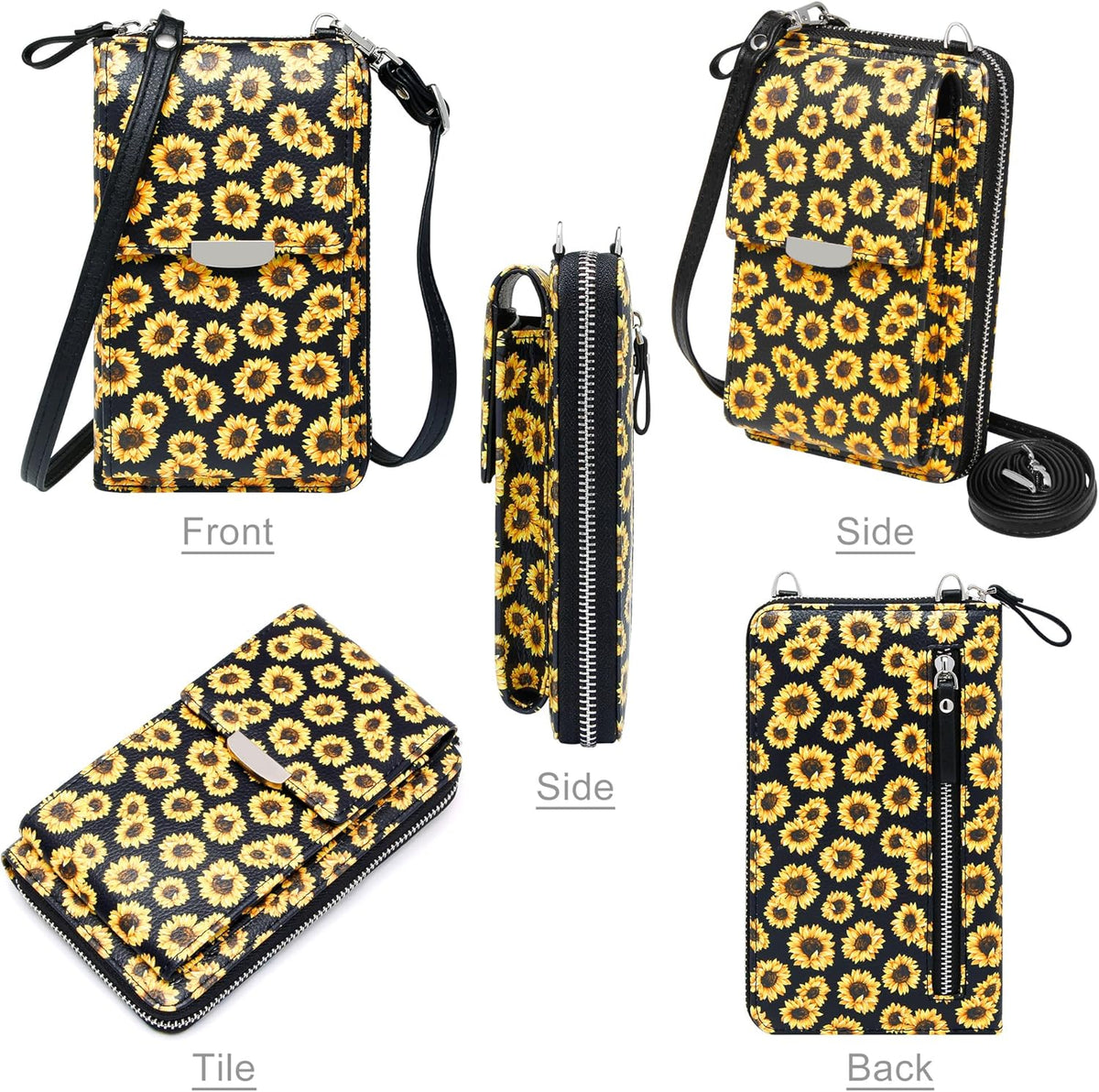 Small Crossbody Bag Cell Phone Purse Wallet with Credit Card Slots for Women
