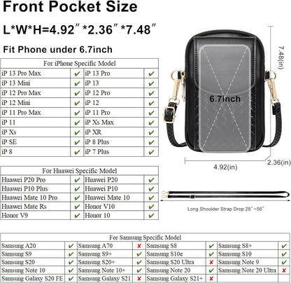 Small Crossbody Bag Cell Phone Purse Wallet with Credit Card Slots for Women