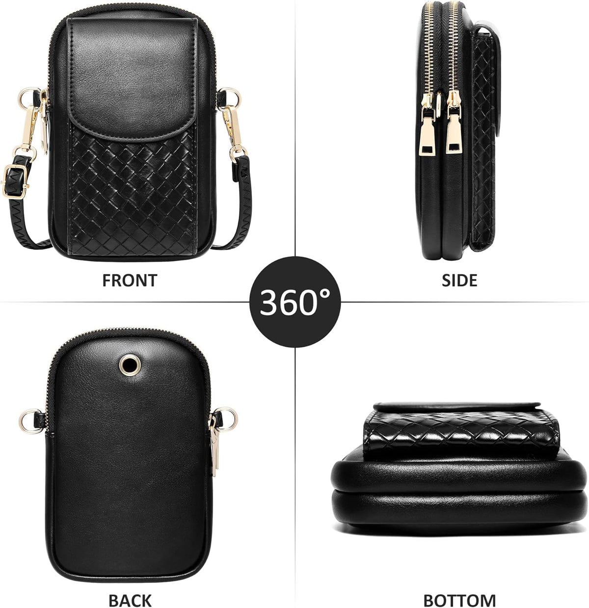 Small Crossbody Bag Cell Phone Purse Wallet with Credit Card Slots for Women