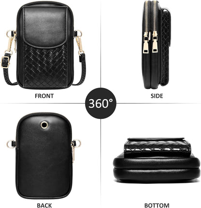 Small Crossbody Bag Cell Phone Purse Wallet with Credit Card Slots for Women
