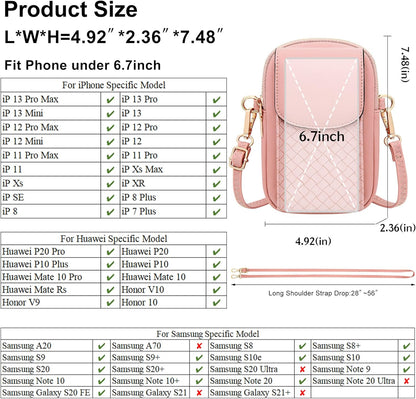 Small Crossbody Bag Cell Phone Purse Wallet with Credit Card Slots for Women