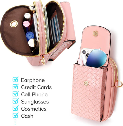 Small Crossbody Bag Cell Phone Purse Wallet with Credit Card Slots for Women