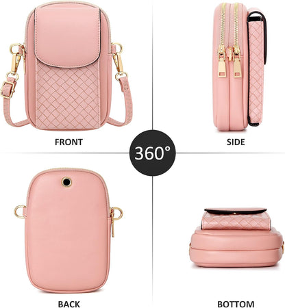 Small Crossbody Bag Cell Phone Purse Wallet with Credit Card Slots for Women