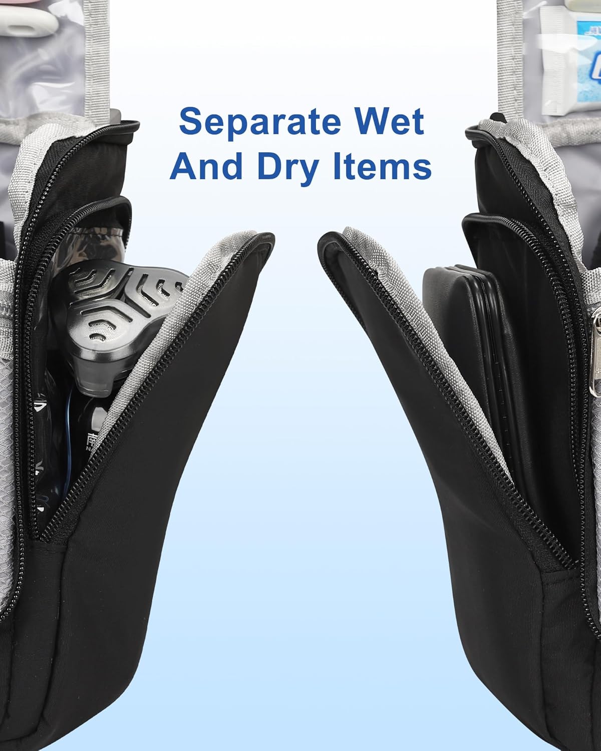 Hanging Toiletry Bag for Men and Women, Travel Toiletries Bag Water-resistant Large Makeup Cosmetic Organizer Storage, Shaving Dopp Kit Shower Bathroom Hygiene Bags, Carry-on Travel Essentials