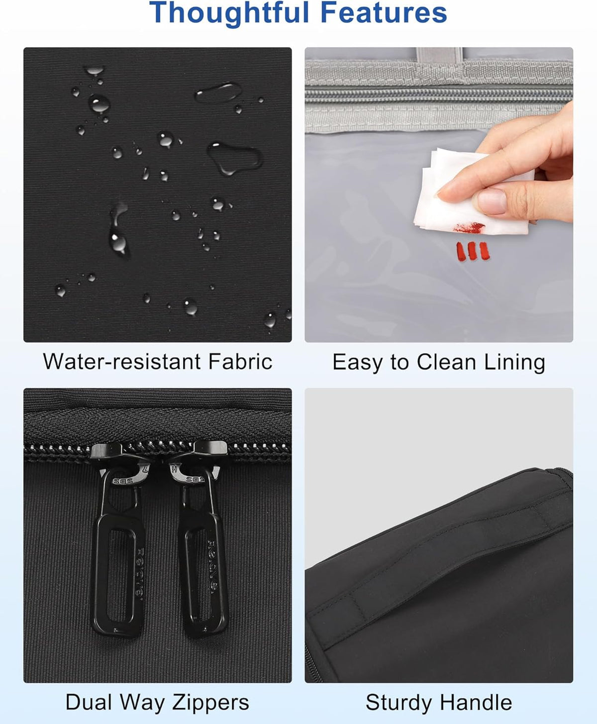 Hanging Toiletry Bag for Men and Women, Travel Toiletries Bag Water-resistant Large Makeup Cosmetic Organizer Storage, Shaving Dopp Kit Shower Bathroom Hygiene Bags, Carry-on Travel Essentials