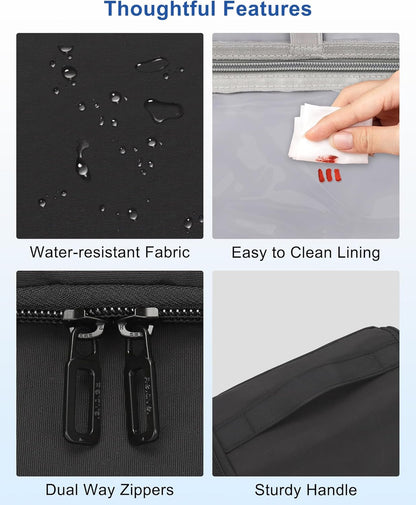Hanging Toiletry Bag for Men and Women, Travel Toiletries Bag Water-resistant Large Makeup Cosmetic Organizer Storage, Shaving Dopp Kit Shower Bathroom Hygiene Bags, Carry-on Travel Essentials