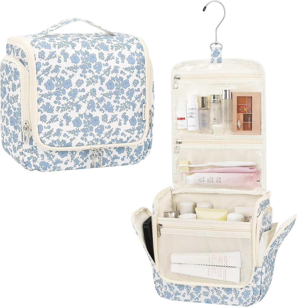 Hanging Toiletry Bag for Men and Women, Travel Toiletries Bag Water-resistant Large Makeup Cosmetic Organizer Storage, Shaving Dopp Kit Shower Bathroom Hygiene Bags, Carry-on Travel Essentials