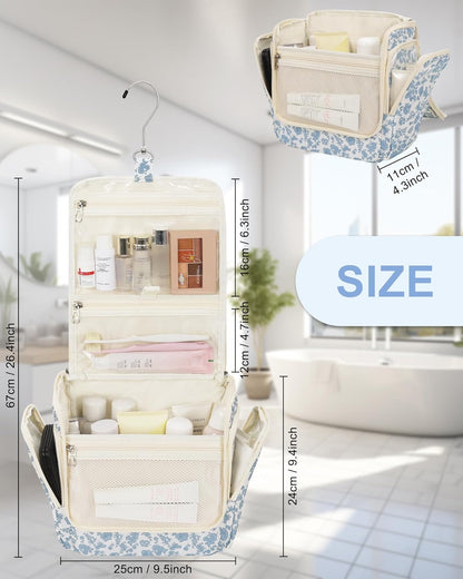 Hanging Toiletry Bag for Men and Women, Travel Toiletries Bag Water-resistant Large Makeup Cosmetic Organizer Storage, Shaving Dopp Kit Shower Bathroom Hygiene Bags, Carry-on Travel Essentials