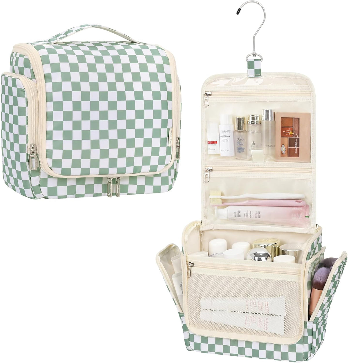 Hanging Toiletry Bag for Men and Women, Travel Toiletries Bag Water-resistant Large Makeup Cosmetic Organizer Storage, Shaving Dopp Kit Shower Bathroom Hygiene Bags, Carry-on Travel Essentials