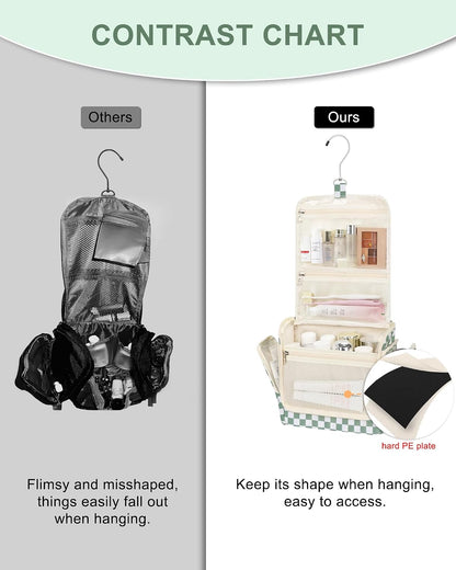 Hanging Toiletry Bag for Men and Women, Travel Toiletries Bag Water-resistant Large Makeup Cosmetic Organizer Storage, Shaving Dopp Kit Shower Bathroom Hygiene Bags, Carry-on Travel Essentials