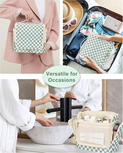 Hanging Toiletry Bag for Men and Women, Travel Toiletries Bag Water-resistant Large Makeup Cosmetic Organizer Storage, Shaving Dopp Kit Shower Bathroom Hygiene Bags, Carry-on Travel Essentials