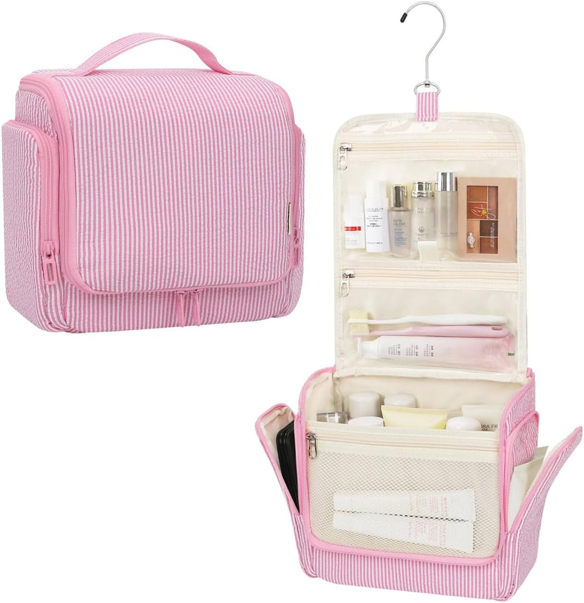 Hanging Toiletry Bag for Men and Women, Travel Toiletries Bag Water-resistant Large Makeup Cosmetic Organizer Storage, Shaving Dopp Kit Shower Bathroom Hygiene Bags, Carry-on Travel Essentials