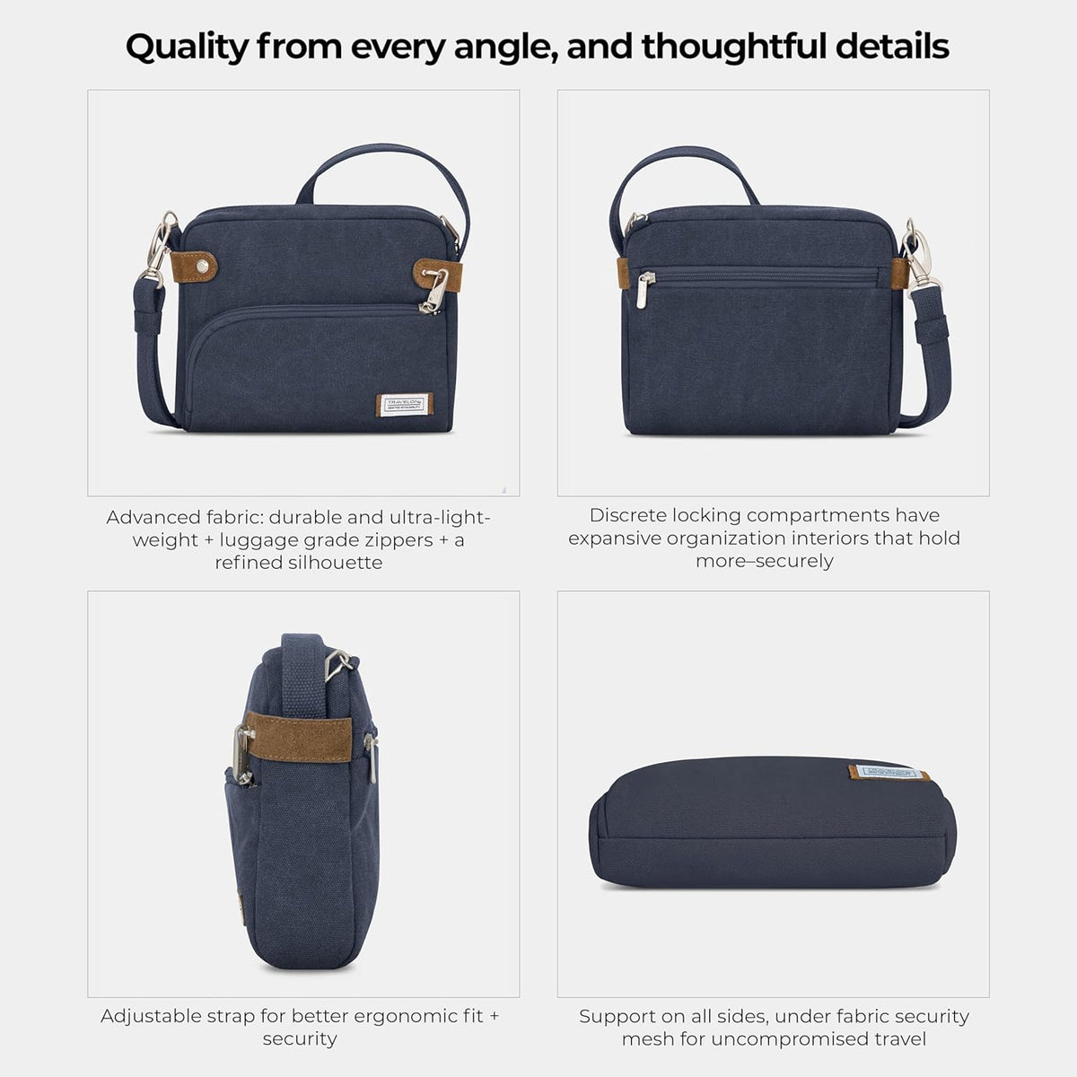 Anti-Theft Heritage Small Crossbody Bag