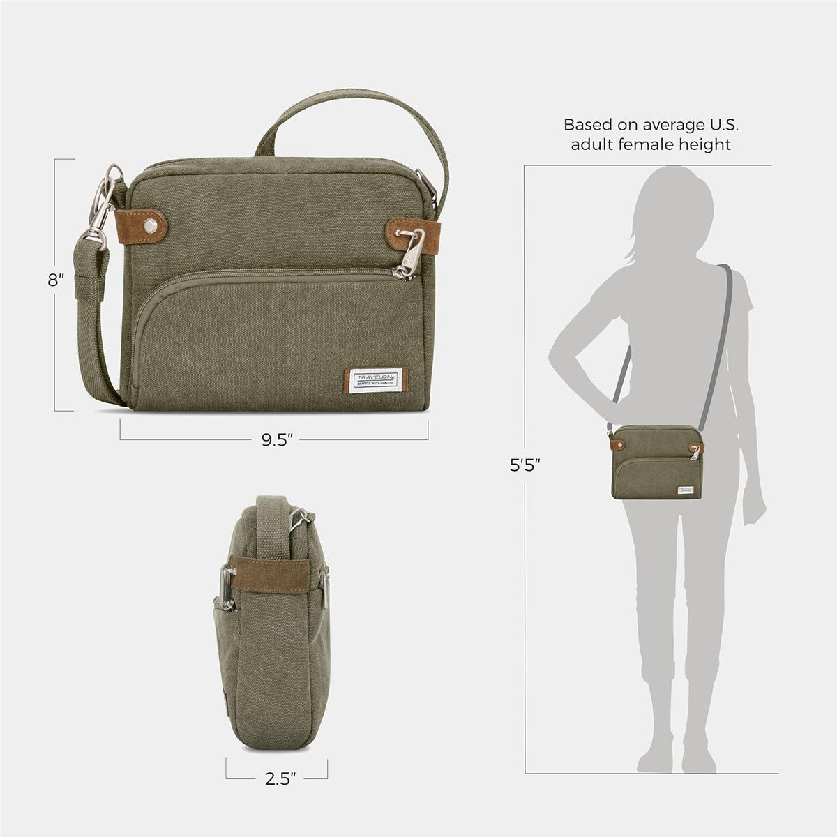 Anti-Theft Heritage Small Crossbody Bag