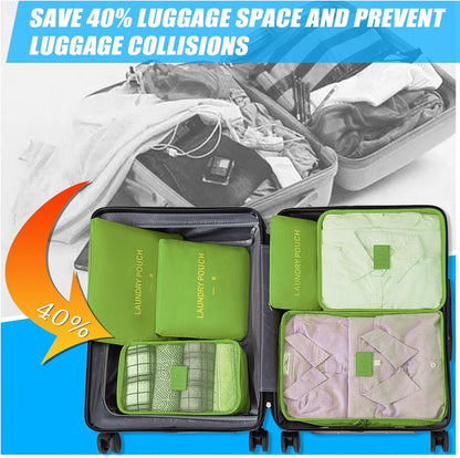 Packing Cubes 6 Set Travel Essentials for Carry on Luggage Organizers Suitcase Travel Accessories (Blcak)