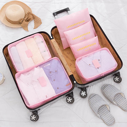 Packing Cubes 6 Set Travel Essentials for Carry on Luggage Organizers Suitcase Travel Accessories (Blcak)