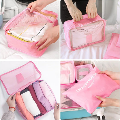 Packing Cubes 6 Set Travel Essentials for Carry on Luggage Organizers Suitcase Travel Accessories (Blcak)