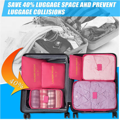 Packing Cubes 6 Set Travel Essentials for Carry on Luggage Organizers Suitcase Travel Accessories (Blcak)