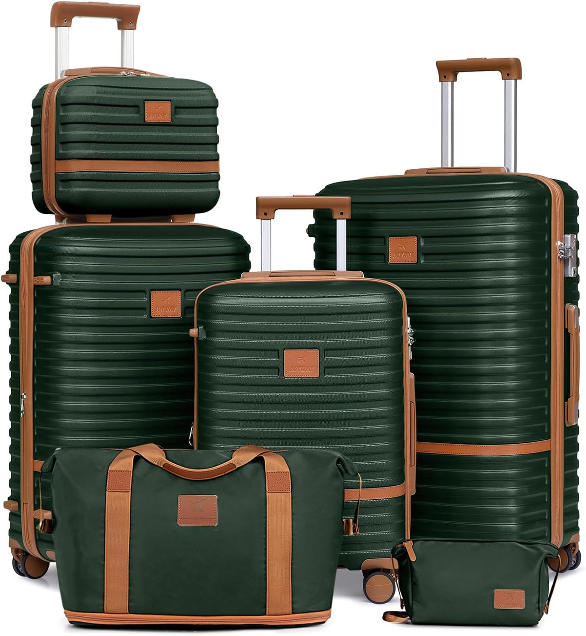 Carry On Luggage 20 Inch Expandable Suitcase with Spinner Wheel, 3 Piece Hard Shell Luggage Set with TSA Lock(Navy Blue)