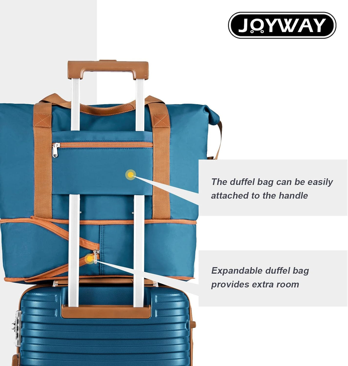 Carry On Luggage 20 Inch Expandable Suitcase with Spinner Wheel, 3 Piece Hard Shell Luggage Set with TSA Lock(Navy Blue)