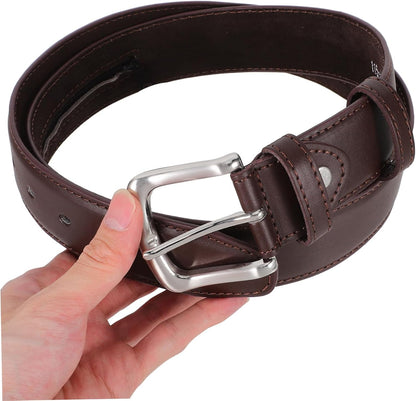 Hidden Money Pocket Travel Belt with Concealed Zipper Theft Waist Wallet for Men Durable PU Design for Secure Storage of Valuables for Travel and Outdoor Activities Brown
