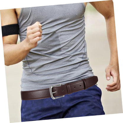 Hidden Money Pocket Travel Belt with Concealed Zipper Theft Waist Wallet for Men Durable PU Design for Secure Storage of Valuables for Travel and Outdoor Activities Brown