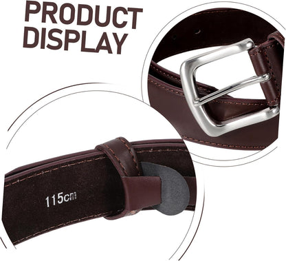 Hidden Money Pocket Travel Belt with Concealed Zipper Theft Waist Wallet for Men Durable PU Design for Secure Storage of Valuables for Travel and Outdoor Activities Brown