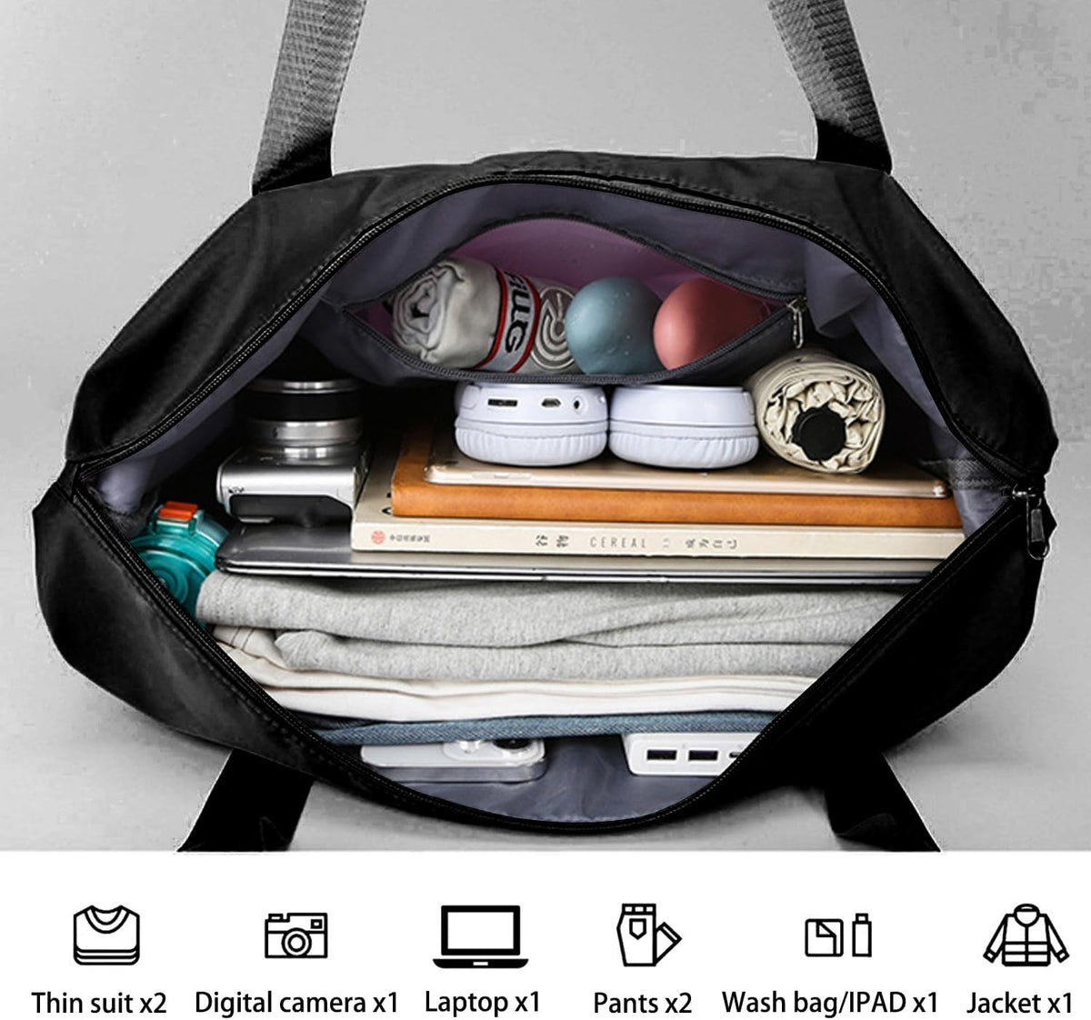 Rolling Duffel Bag with Wheels, Expandable Large Travel Luggage Lightweight & Durable Foldable Carry-On Bag with Removable Wheels for Shopping, Gym, Camping and Trave (Purple)
