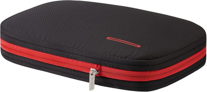 Waterproof Compression Packing Cubes 5/6/8 sets, Large Travel Packing organizers for Carry on Luggage, 2 Sides Expandable Storage Bags (Blue Red, 9L)