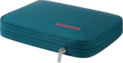 Waterproof Compression Packing Cubes 5/6/8 sets, Large Travel Packing organizers for Carry on Luggage, 2 Sides Expandable Storage Bags (Blue Red, 9L)