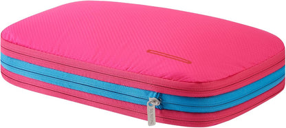 Waterproof Compression Packing Cubes 5/6/8 sets, Large Travel Packing organizers for Carry on Luggage, 2 Sides Expandable Storage Bags (Blue Red, 9L)