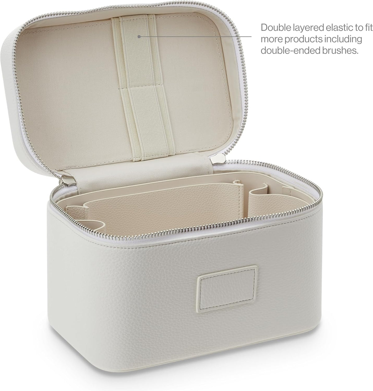 Mini Vanity Case Lavender Pink - Stylish Travel Makeup Bag Organizer With Removable Dividers