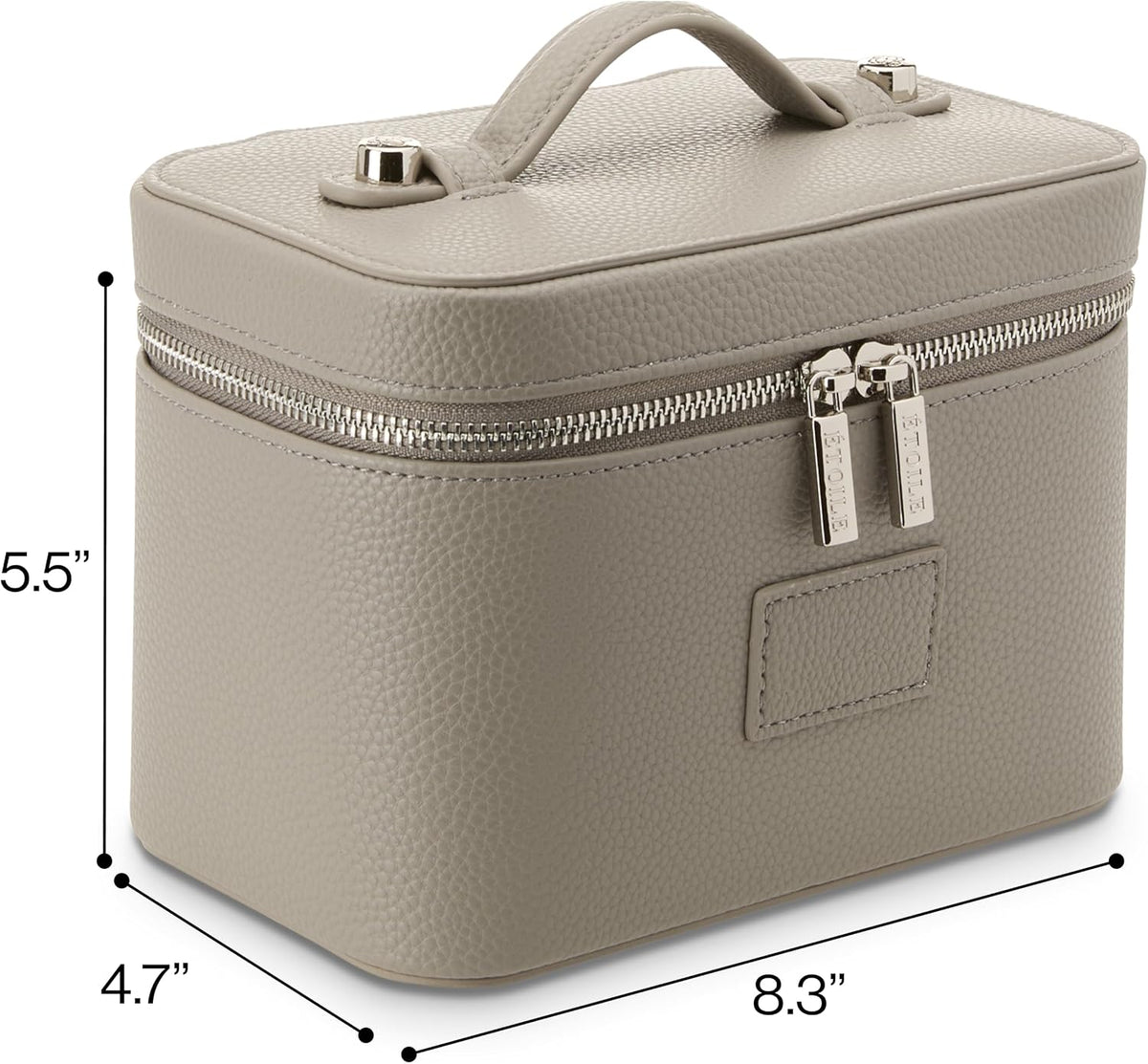 Mini Vanity Case Lavender Pink - Stylish Travel Makeup Bag Organizer With Removable Dividers