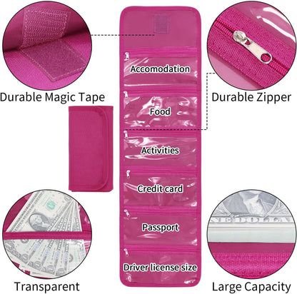 Money Organizer,Money Holder with Zipper Cash Envelopes | Money Bag Cash Organizer Cash Bag Budget Binder Money Saving Binder for Budgeting,Receipt and Tips,Holiday Shopping,Gifts