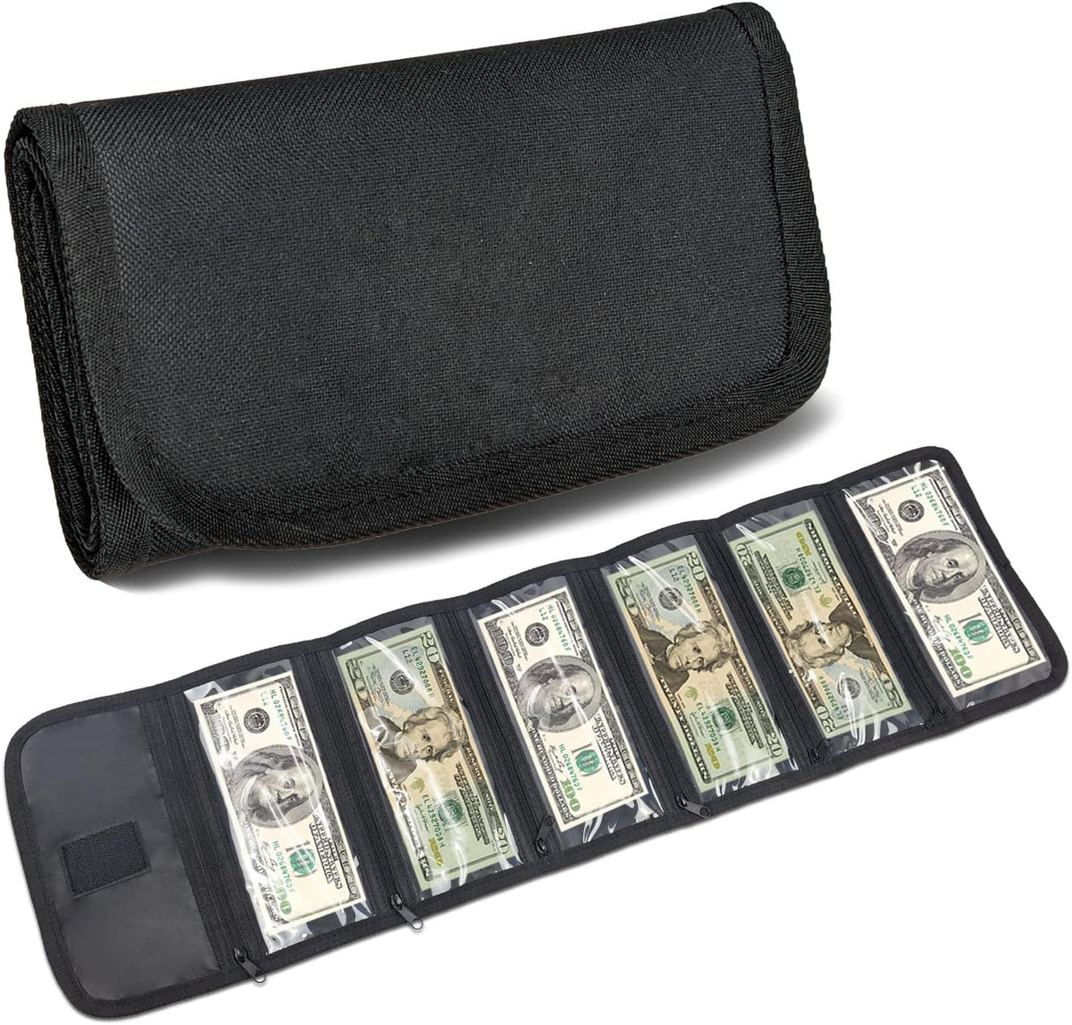 Money Organizer,Money Holder with Zipper Cash Envelopes | Money Bag Cash Organizer Cash Bag Budget Binder Money Saving Binder for Budgeting,Receipt and Tips,Holiday Shopping,Gifts