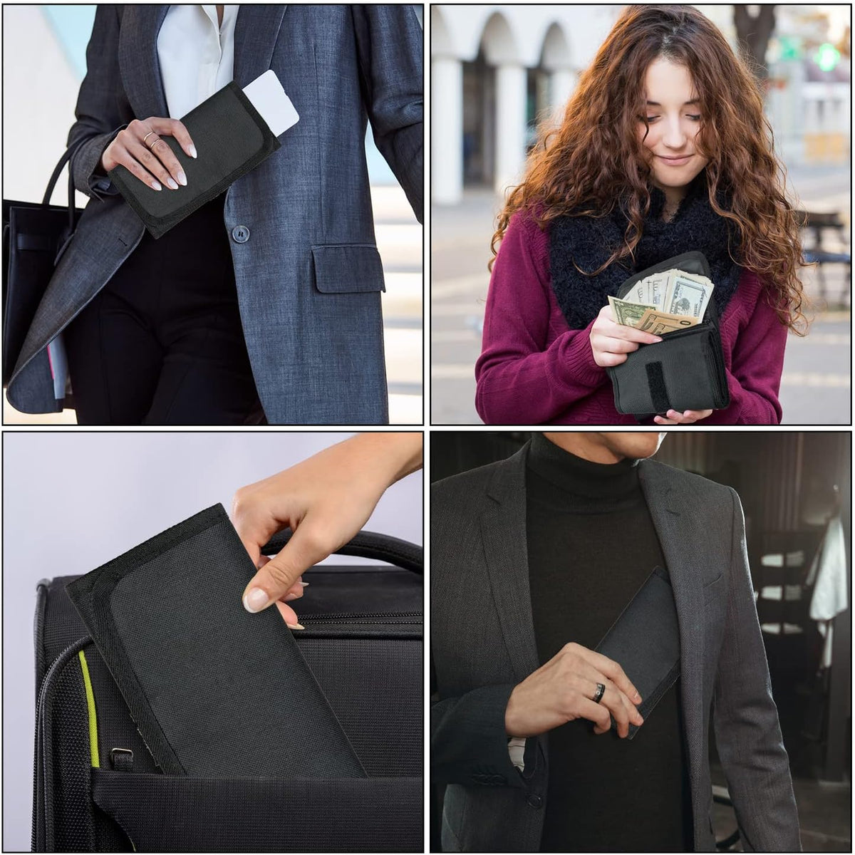 Money Organizer,Money Holder with Zipper Cash Envelopes | Money Bag Cash Organizer Cash Bag Budget Binder Money Saving Binder for Budgeting,Receipt and Tips,Holiday Shopping,Gifts