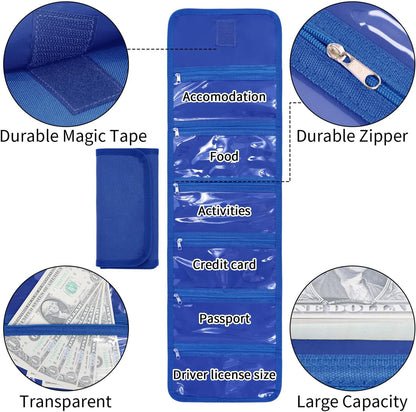 Money Organizer,Money Holder with Zipper Cash Envelopes | Money Bag Cash Organizer Cash Bag Budget Binder Money Saving Binder for Budgeting,Receipt and Tips,Holiday Shopping,Gifts
