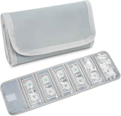 Money Organizer,Money Holder with Zipper Cash Envelopes | Money Bag Cash Organizer Cash Bag Budget Binder Money Saving Binder for Budgeting,Receipt and Tips,Holiday Shopping,Gifts