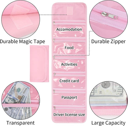 Money Organizer,Money Holder with Zipper Cash Envelopes | Money Bag Cash Organizer Cash Bag Budget Binder Money Saving Binder for Budgeting,Receipt and Tips,Holiday Shopping,Gifts