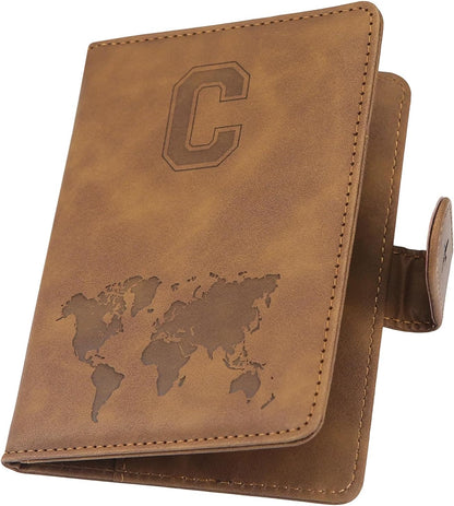 Passport Cover-Passport Holder Travel Wallet-RFID Blocking Passport Case Travel Accessories Card Holder Wallet Unisex Travel Gifts (Black)