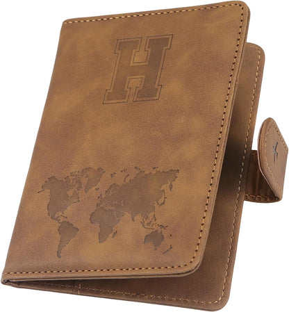 Passport Cover-Passport Holder Travel Wallet-RFID Blocking Passport Case Travel Accessories Card Holder Wallet Unisex Travel Gifts (Black)