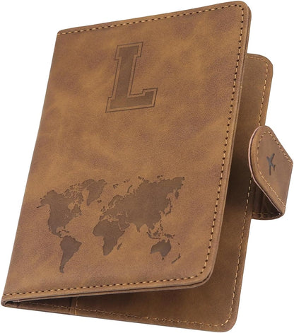 Passport Cover-Passport Holder Travel Wallet-RFID Blocking Passport Case Travel Accessories Card Holder Wallet Unisex Travel Gifts (Black)