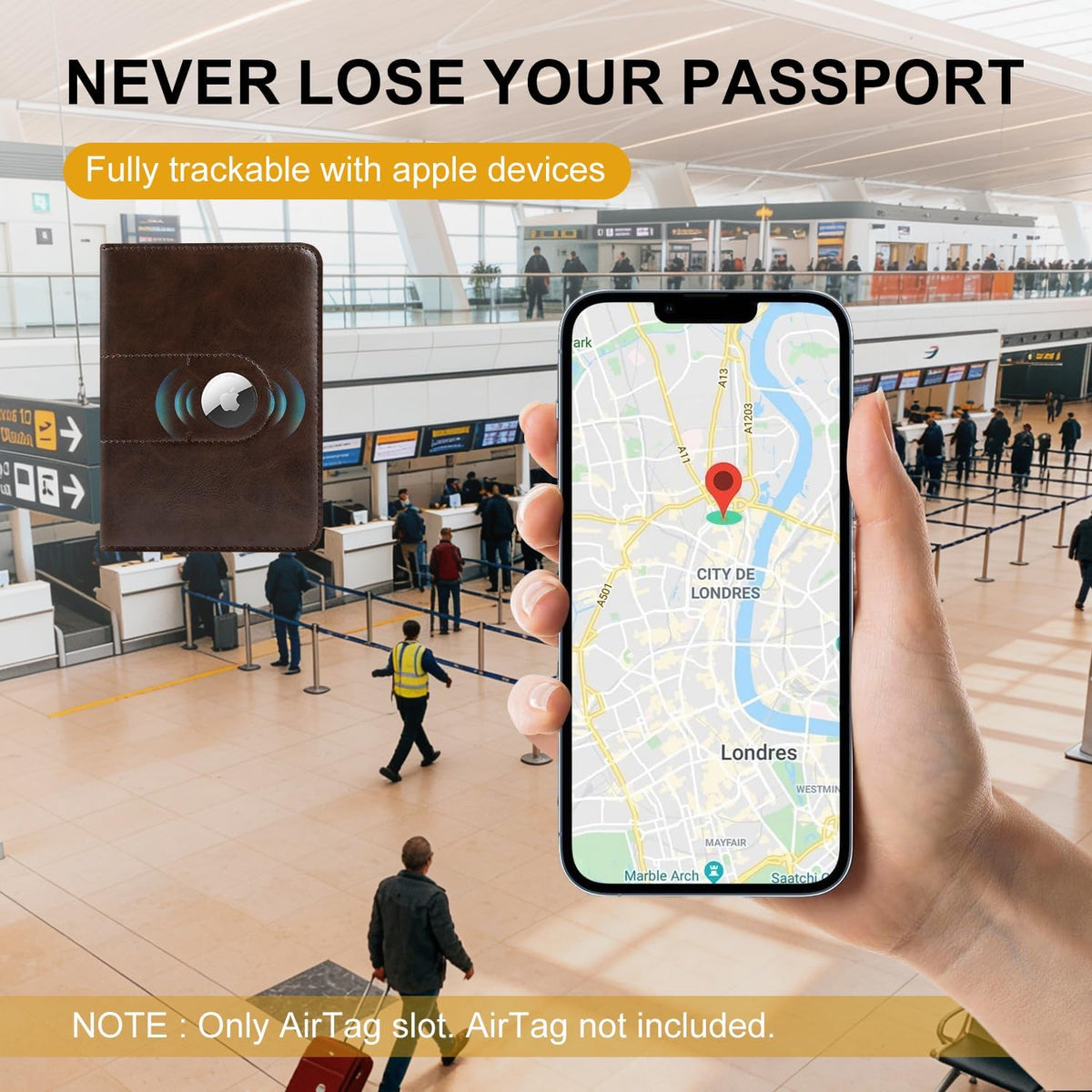 Passport Cover-Passport Holder Travel Wallet-RFID Blocking Passport Case Travel Accessories Card Holder Wallet Unisex Travel Gifts (Black)