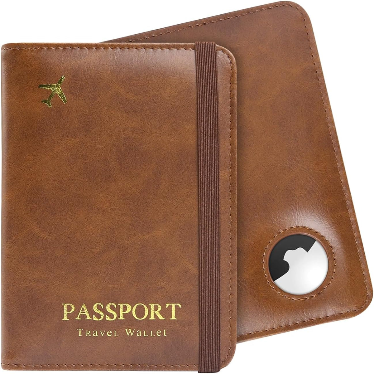 Passport Cover-Passport Holder Travel Wallet-RFID Blocking Passport Case Travel Accessories Card Holder Wallet Unisex Travel Gifts (Black)