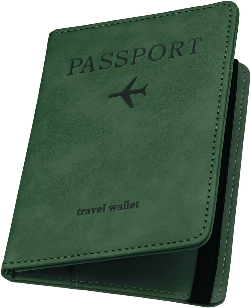 Passport Cover-Passport Holder Travel Wallet-RFID Blocking Passport Case Travel Accessories Card Holder Wallet Unisex Travel Gifts (Black)