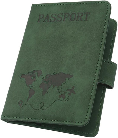 Passport Cover-Passport Holder Travel Wallet-RFID Blocking Passport Case Travel Accessories Card Holder Wallet Unisex Travel Gifts (Black)